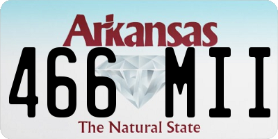 AR license plate 466MII