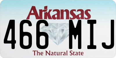 AR license plate 466MIJ