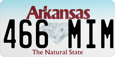 AR license plate 466MIM