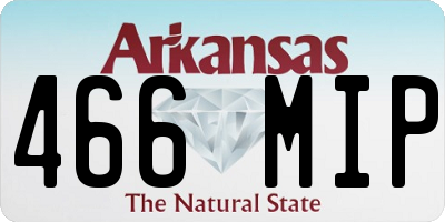 AR license plate 466MIP