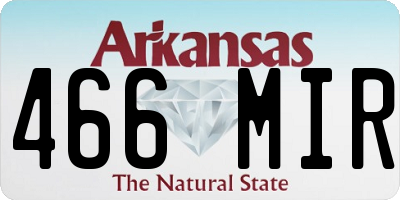AR license plate 466MIR