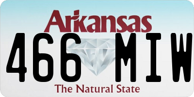 AR license plate 466MIW