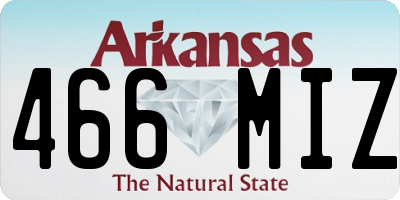AR license plate 466MIZ