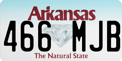 AR license plate 466MJB