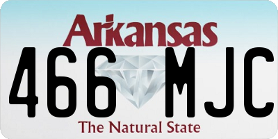 AR license plate 466MJC