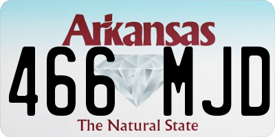 AR license plate 466MJD