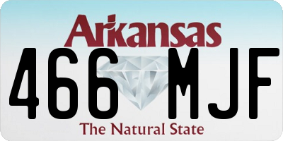 AR license plate 466MJF