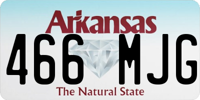 AR license plate 466MJG