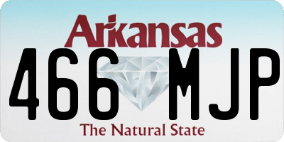 AR license plate 466MJP