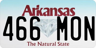 AR license plate 466MON