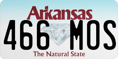 AR license plate 466MOS