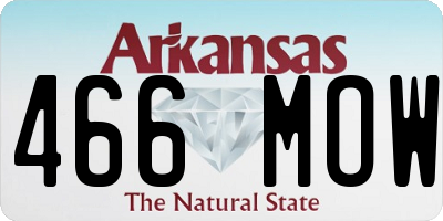 AR license plate 466MOW