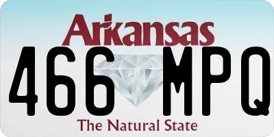 AR license plate 466MPQ
