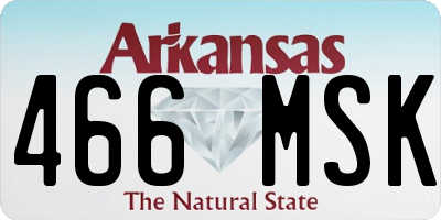 AR license plate 466MSK