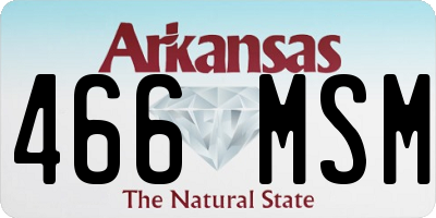 AR license plate 466MSM