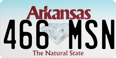 AR license plate 466MSN