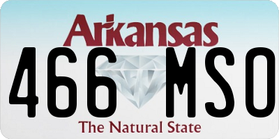 AR license plate 466MSO