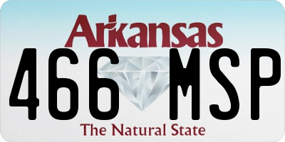 AR license plate 466MSP