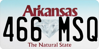 AR license plate 466MSQ