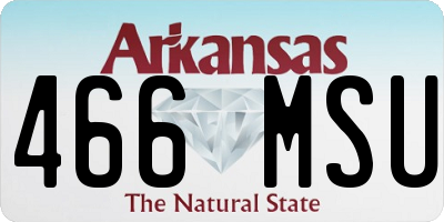 AR license plate 466MSU