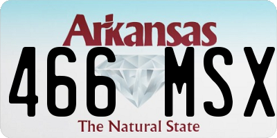 AR license plate 466MSX
