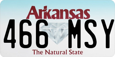 AR license plate 466MSY
