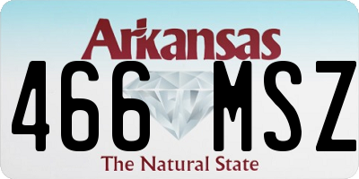 AR license plate 466MSZ