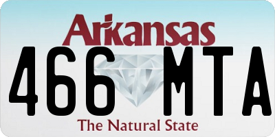 AR license plate 466MTA