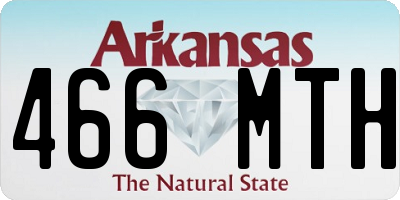 AR license plate 466MTH