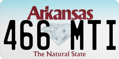 AR license plate 466MTI