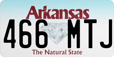 AR license plate 466MTJ