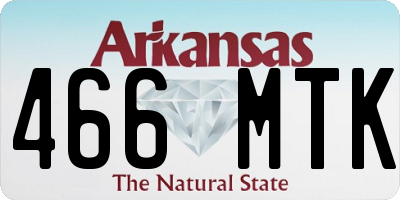 AR license plate 466MTK