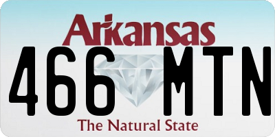 AR license plate 466MTN
