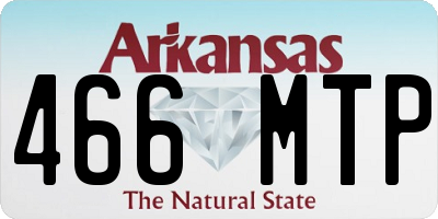 AR license plate 466MTP