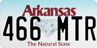 AR license plate 466MTR