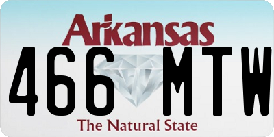 AR license plate 466MTW