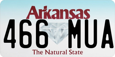 AR license plate 466MUA