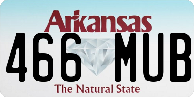 AR license plate 466MUB
