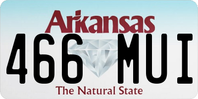 AR license plate 466MUI