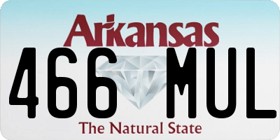 AR license plate 466MUL