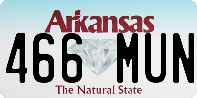 AR license plate 466MUN