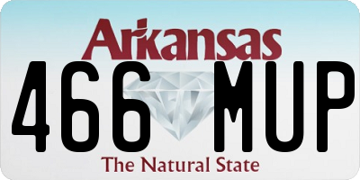 AR license plate 466MUP