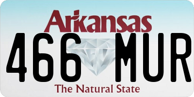 AR license plate 466MUR