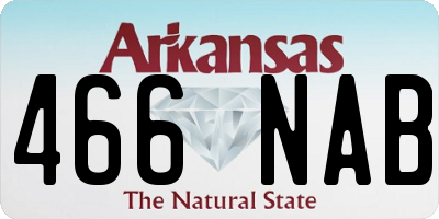 AR license plate 466NAB