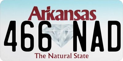 AR license plate 466NAD