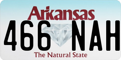AR license plate 466NAH
