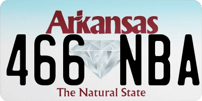 AR license plate 466NBA