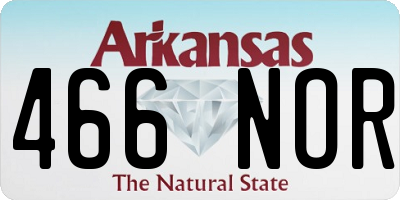 AR license plate 466NOR
