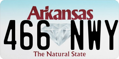 AR license plate 466NWY