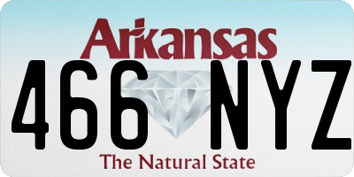 AR license plate 466NYZ